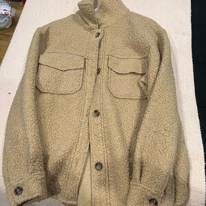 Cozy Tan Sherpa Jacket